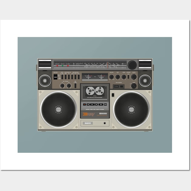 BoomBox Wall Art by Three Hats